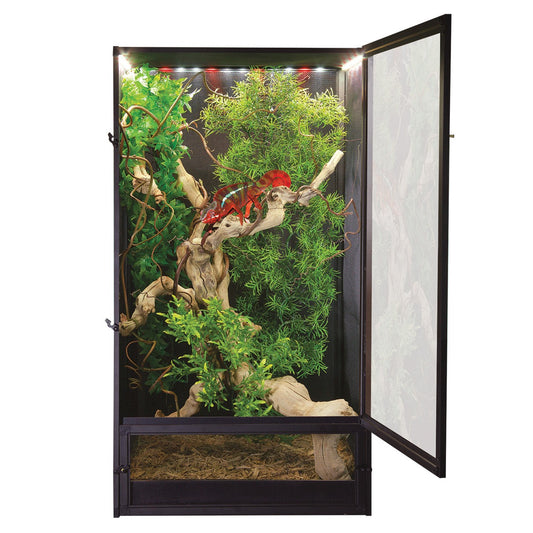 Zoo Med ZM09117 24 x 24 x 48 in. Extra Large ReptiBreeze LED Deluxe Open Air Aluminum Screen Cage